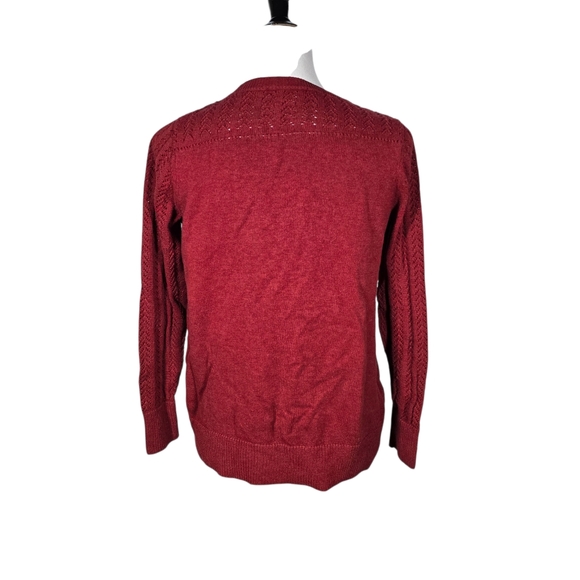 Loft Size Medium Burgundy Knit Sweater - Picture 5 of 9